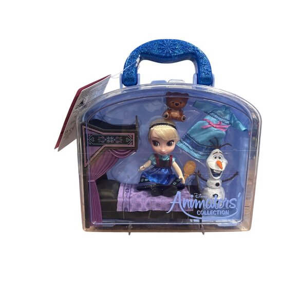 Disney Animators Collection Mini Elsa Playset With Olaf & Accessories In Carry C - Picture 2 of 5